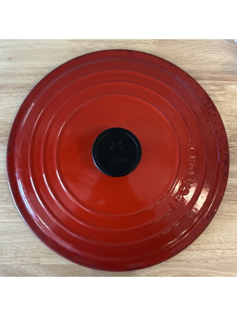 Le Creuset #26 10" Cerise Red Cast Iron Lid ONLY – Made in France